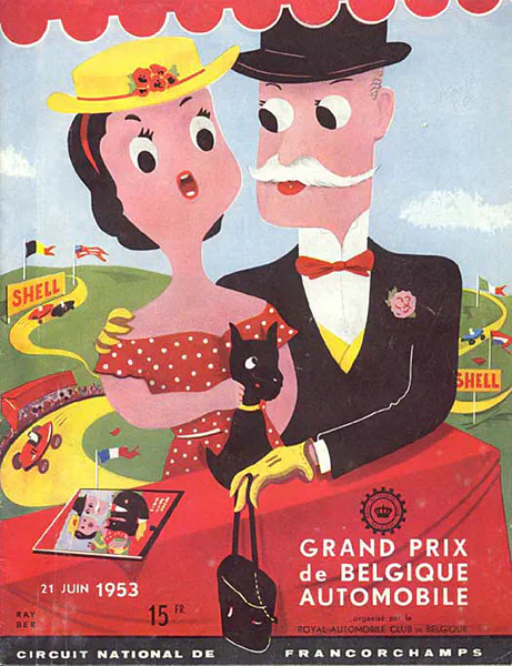 1953-06-21 | Grand Prix De Belgique | Spa-Francorchamps | Formula 1 Event Artworks | formula 1 event artwork | formula 1 programme cover | formula 1 poster | carsten riede