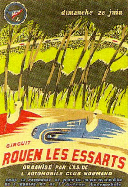 1953-06-28 | Grand Prix De Rouen-Les-Essarts | Rouen | Formula 1 Event Artworks | formula 1 event artwork | formula 1 programme cover | formula 1 poster | carsten riede