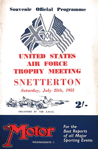 1953-07-25 | United States Air Force Trophy | Snetterton | Formula 1 Event Artworks | formula 1 event artwork | formula 1 programme cover | formula 1 poster | carsten riede