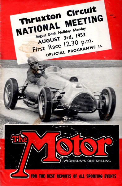 1953-08-03 | Bristol M.C. & L.C.C. Formula 2 Race | Thruxton | Formula 1 Event Artworks | formula 1 event artwork | formula 1 programme cover | formula 1 poster | carsten riede