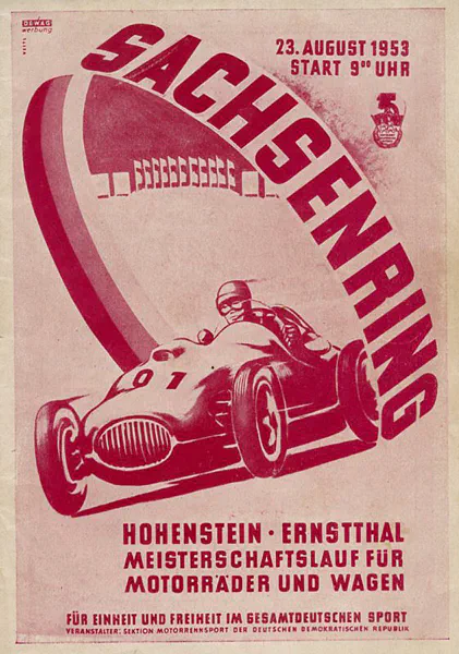 1953-08-23 | Sachsenringrennen | Sachsenring | Formula 1 Event Artworks | formula 1 event artwork | formula 1 programme cover | formula 1 poster | carsten riede