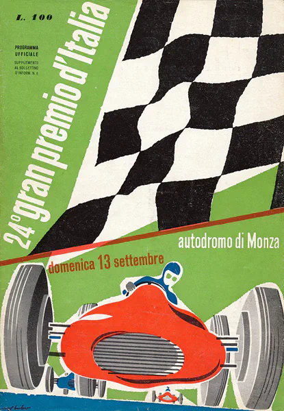 1953-09-13 | Gran Premio D`Italia | Monza | Formula 1 Event Artworks | formula 1 event artwork | formula 1 programme cover | formula 1 poster | carsten riede
