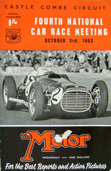 1953-10-03 | Joe Fry Memorial Trophy | Castle Combe | Formula 1 Event Artworks | formula 1 event artwork | formula 1 programme cover | formula 1 poster | carsten riede
