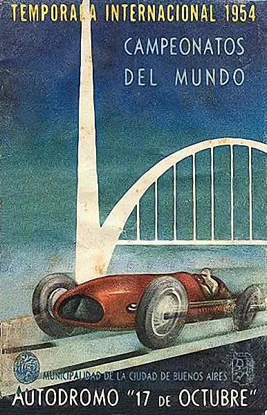 1954-01-17 | Gran Premio De La Republica Argentina | Buenos Aires | Formula 1 Event Artworks | formula 1 event artwork | formula 1 programme cover | formula 1 poster | carsten riede