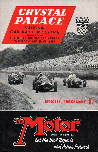 1954-06-19 | Crystal Palace Trophy | Crystal Palace | Formula 1 Event Artworks | formula 1 event artwork | formula 1 programme cover | formula 1 poster | carsten riede