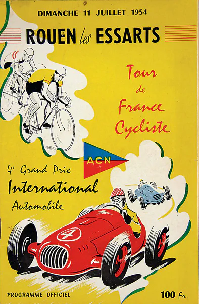 1954-07-11 | Grand Prix De Rouen-Les-Essarts | Rouen | Formula 1 Event Artworks | formula 1 event artwork | formula 1 programme cover | formula 1 poster | carsten riede