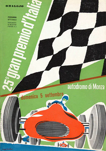 1954-09-05 | Gran Premio D`Italia | Monza | Formula 1 Event Artworks | formula 1 event artwork | formula 1 programme cover | formula 1 poster | carsten riede