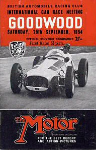 1954-09-25 | Goodwood Trophy | Goodwood | Formula 1 Event Artworks | formula 1 event artwork | formula 1 programme cover | formula 1 poster | carsten riede