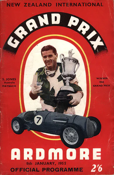 1955-01-08 | New Zealand Grand Prix | Ardmore | Formula 1 Event Artworks | formula 1 event artwork | formula 1 programme cover | formula 1 poster | carsten riede