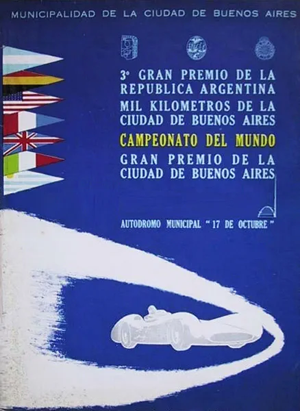 1955-01-16 | Gran Premio De La Republica Argentina | Buenos Aires | Formula 1 Event Artworks | formula 1 event artwork | formula 1 programme cover | formula 1 poster | carsten riede