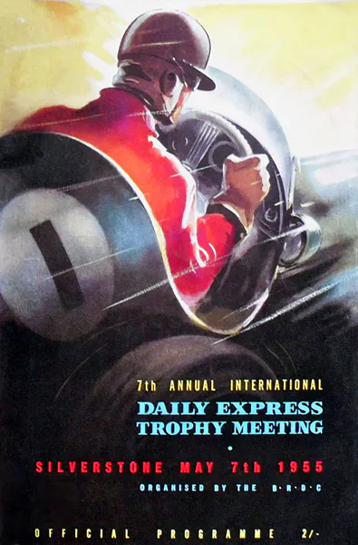 1955-05-07 | International Trophy | Silverstone | Formula 1 Event Artworks | formula 1 event artwork | formula 1 programme cover | formula 1 poster | carsten riede