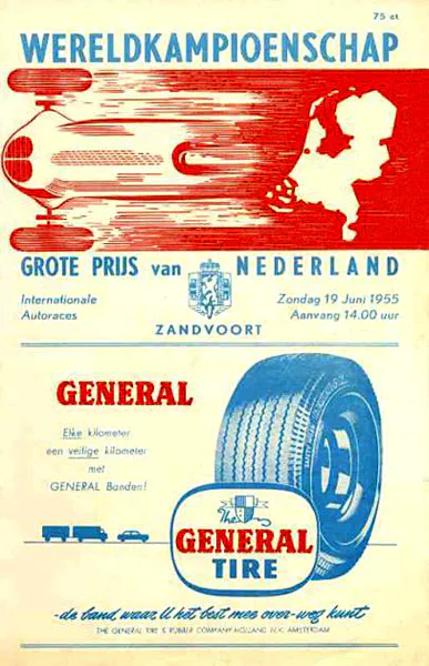 1955-06-19 | Grote Prijs Van Nederland | Zandvoort | Formula 1 Event Artworks | formula 1 event artwork | formula 1 programme cover | formula 1 poster | carsten riede