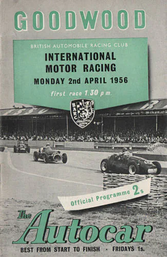 1956-04-02 | Glover Trophy | Goodwood | Formula 1 Event Artworks | formula 1 event artwork | formula 1 programme cover | formula 1 poster | carsten riede