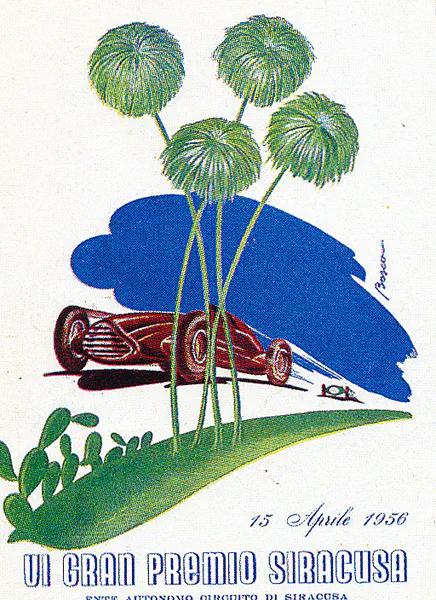 1956-04-15 | Gran Premio Di Siracusa | Siracusa | Formula 1 Event Artworks | formula 1 event artwork | formula 1 programme cover | formula 1 poster | carsten riede