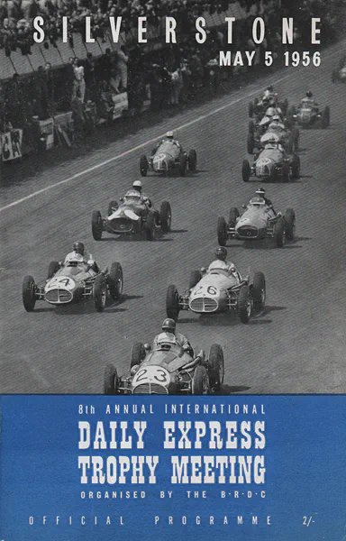 1956-05-05 | International Trophy | Silverstone | Formula 1 Event Artworks | formula 1 event artwork | formula 1 programme cover | formula 1 poster | carsten riede
