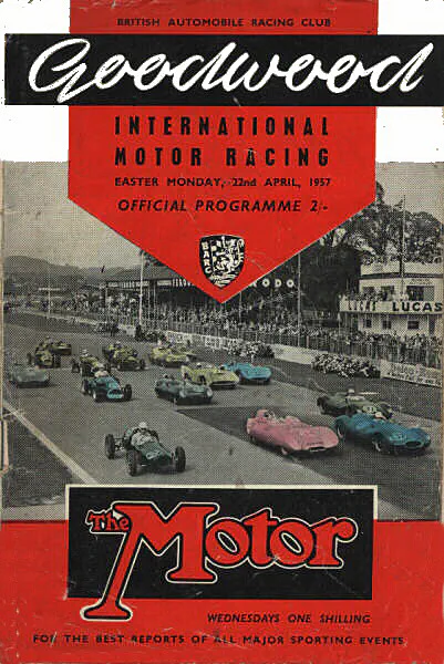 1957-04-22 | Glover Trophy | Goodwood | Formula 1 Event Artworks | formula 1 event artwork | formula 1 programme cover | formula 1 poster | carsten riede