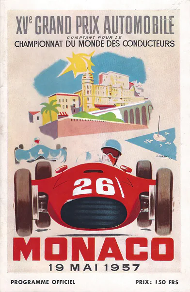 1957-05-19 | Grand Prix De Monaco | Monte Carlo | Formula 1 Event Artworks | formula 1 event artwork | formula 1 programme cover | formula 1 poster | carsten riede