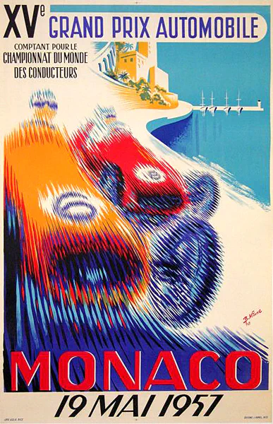 1957-05-19 | Grand Prix De Monaco | Monte Carlo | Formula 1 Event Artworks | formula 1 event artwork | formula 1 programme cover | formula 1 poster | carsten riede