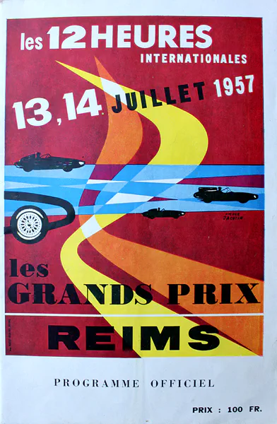 1957-07-14 | Grand Prix De Reims | Reims | Formula 1 Event Artworks | formula 1 event artwork | formula 1 programme cover | formula 1 poster | carsten riede