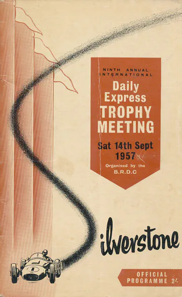 1957-09-14 | International Trophy | Silverstone | Formula 1 Event Artworks | formula 1 event artwork | formula 1 programme cover | formula 1 poster | carsten riede