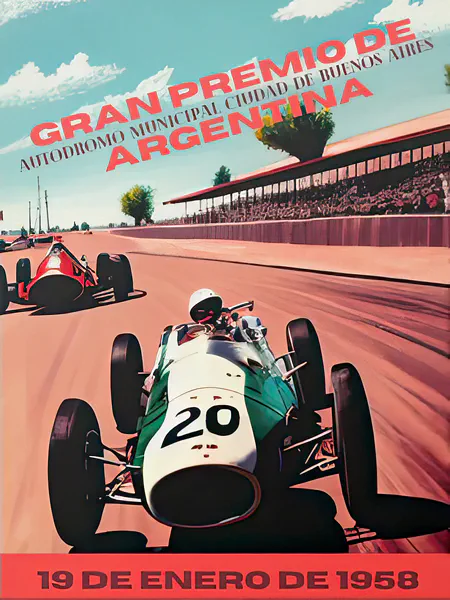 1958-01-19 | Gran Premio De La Republica Argentina | Buenos Aires | Formula 1 Event Artworks | formula 1 event artwork | formula 1 programme cover | formula 1 poster | carsten riede