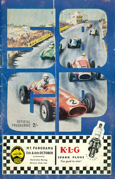 1958-10-06 | Australian Grand Prix | Mount Panorama | Formula 1 Event Artworks | formula 1 event artwork | formula 1 programme cover | formula 1 poster | carsten riede
