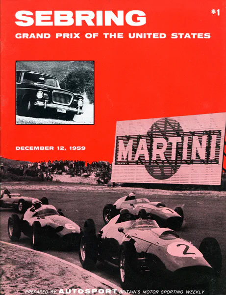 1959-12-12 | United States Grand Prix | Sebring | Formula 1 Event Artworks | formula 1 event artwork | formula 1 programme cover | formula 1 poster | carsten riede