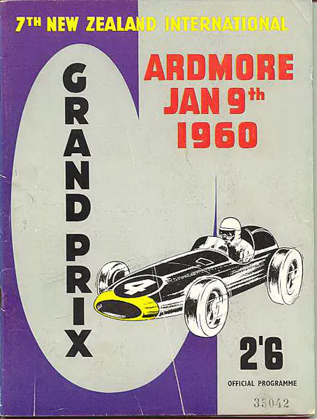 1960-01-09 | New Zealand Grand Prix | Ardmore | Formula 1 Event Artworks | formula 1 event artwork | formula 1 programme cover | formula 1 poster | carsten riede
