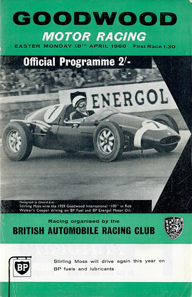 1960-04-18 | Glover Trophy | Goodwood | Formula 1 Event Artworks | formula 1 event artwork | formula 1 programme cover | formula 1 poster | carsten riede