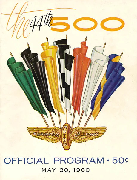 1960-05-30 | Indianapolis 500 | Indianapolis | Formula 1 Event Artworks | formula 1 event artwork | formula 1 programme cover | formula 1 poster | carsten riede