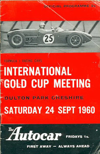 1960-09-24 | International Gold Cup | Oulton Park | Formula 1 Event Artworks | formula 1 event artwork | formula 1 programme cover | formula 1 poster | carsten riede