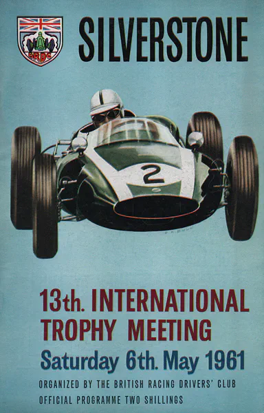 1961-05-06 | International Trophy | Silverstone | Formula 1 Event Artworks | formula 1 event artwork | formula 1 programme cover | formula 1 poster | carsten riede