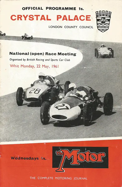 1961-05-22 | London Trophy | Crystal Palace | Formula 1 Event Artworks | formula 1 event artwork | formula 1 programme cover | formula 1 poster | carsten riede
