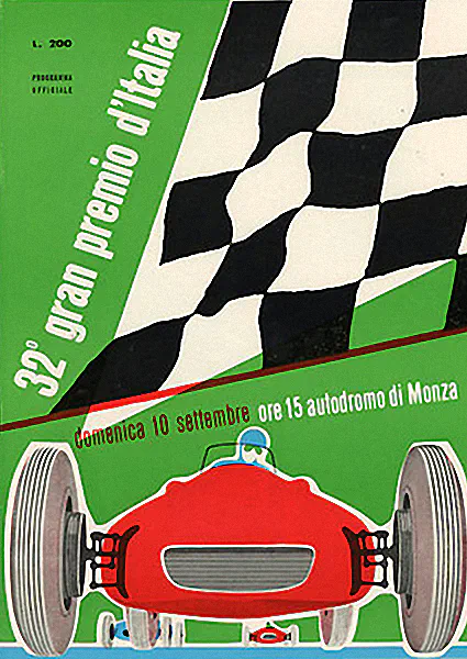 1961-09-10 | Gran Premio D`Italia | Monza | Formula 1 Event Artworks | formula 1 event artwork | formula 1 programme cover | formula 1 poster | carsten riede
