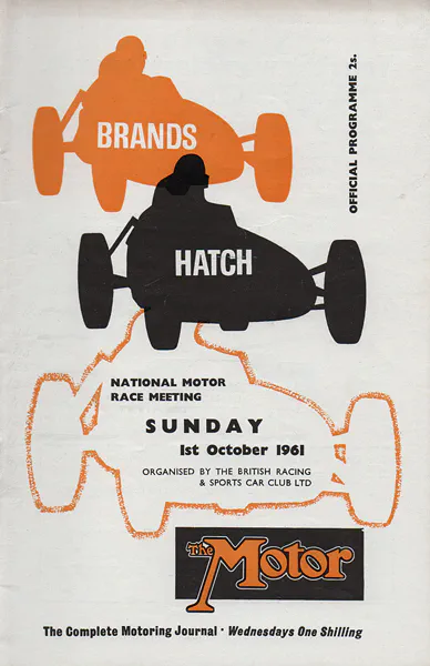 1961-10-01 | Lewis-Evans Trophy | Brands Hatch | Formula 1 Event Artworks | formula 1 event artwork | formula 1 programme cover | formula 1 poster | carsten riede