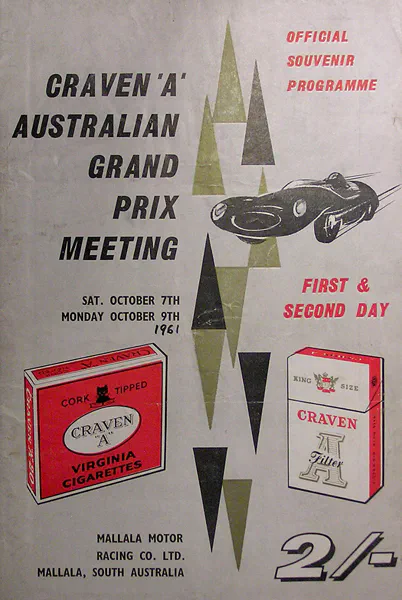 1961-10-09 | Australian Grand Prix | Mallala | Formula 1 Event Artworks | formula 1 event artwork | formula 1 programme cover | formula 1 poster | carsten riede