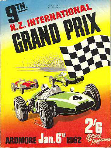 1962-01-06 | New Zealand Grand Prix | Ardmore | Formula 1 Event Artworks | formula 1 event artwork | formula 1 programme cover | formula 1 poster | carsten riede