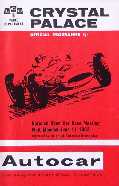 1962-06-11 | Crystal Palace Trophy | Crystal Palace | Formula 1 Event Artworks | formula 1 event artwork | formula 1 programme cover | formula 1 poster | carsten riede