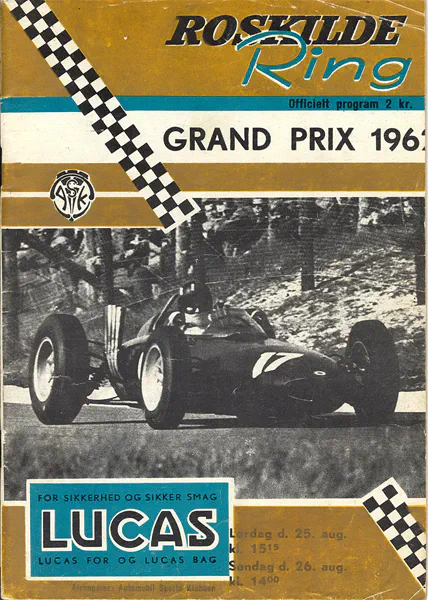 1962-08-25 | Danske Grand Prix | Roskilde | Formula 1 Event Artworks | formula 1 event artwork | formula 1 programme cover | formula 1 poster | carsten riede