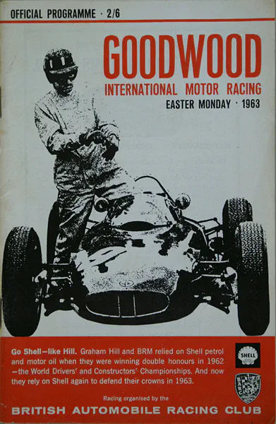 1963-04-15 | Glover Trophy | Goodwood | Formula 1 Event Artworks | formula 1 event artwork | formula 1 programme cover | formula 1 poster | carsten riede
