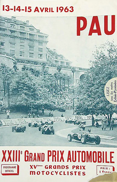 1963-04-15 | Grand Prix De Pau | Pau | Formula 1 Event Artworks | formula 1 event artwork | formula 1 programme cover | formula 1 poster | carsten riede