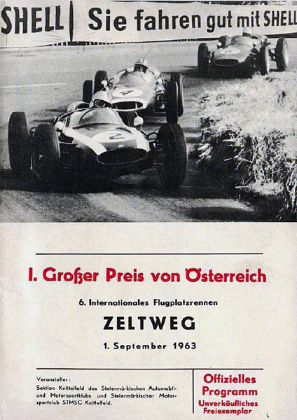 1963-09-01 | Grosser Preis von Österreich | Zeltweg | Formula 1 Event Artworks | formula 1 event artwork | formula 1 programme cover | formula 1 poster | carsten riede