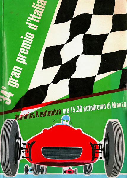 1963-09-08 | Gran Premio D`Italia | Monza | Formula 1 Event Artworks | formula 1 event artwork | formula 1 programme cover | formula 1 poster | carsten riede