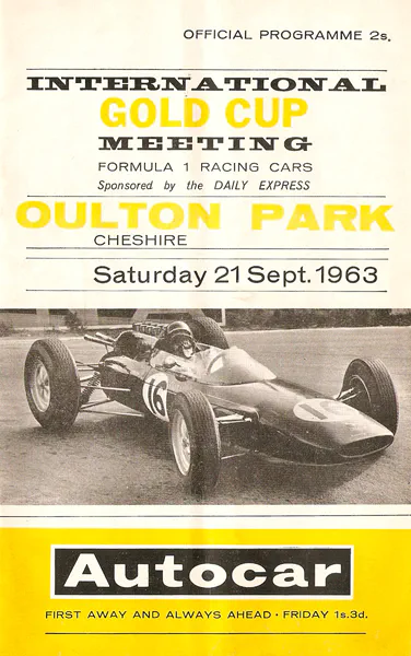 1963-09-21 | International Gold Cup | Oulton Park | Formula 1 Event Artworks | formula 1 event artwork | formula 1 programme cover | formula 1 poster | carsten riede