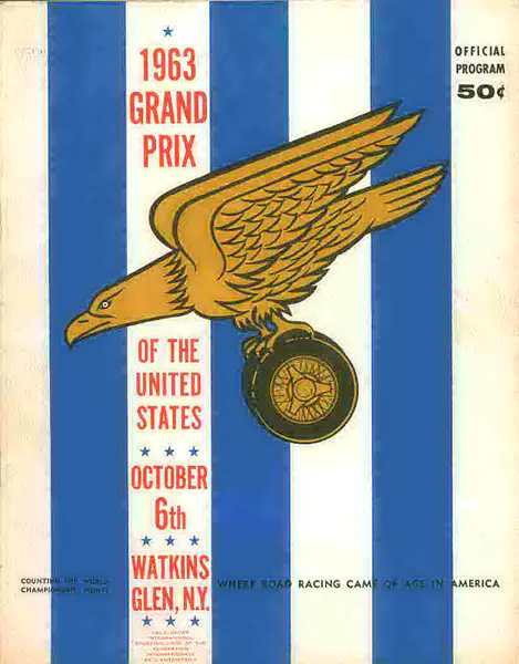 1963-10-06 | United States Grand Prix | Watkins Glen | Formula 1 Event Artworks | formula 1 event artwork | formula 1 programme cover | formula 1 poster | carsten riede