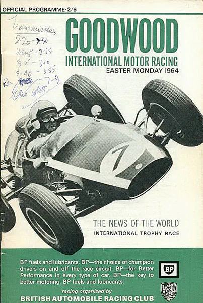 1964-03-30 | News Of The World Trophy | Goodwood | Formula 1 Event Artworks | formula 1 event artwork | formula 1 programme cover | formula 1 poster | carsten riede