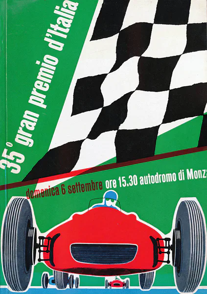 1964-09-06 | Gran Premio D`Italia | Monza | Formula 1 Event Artworks | formula 1 event artwork | formula 1 programme cover | formula 1 poster | carsten riede