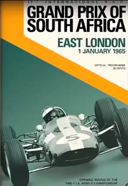 1965-01-01 | South African Grand Prix | East London | Formula 1 Event Artworks | formula 1 event artwork | formula 1 programme cover | formula 1 poster | carsten riede