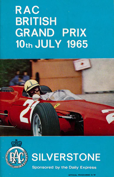1965-07-10 | British Grand Prix | Silverstone | Formula 1 Event Artworks | formula 1 event artwork | formula 1 programme cover | formula 1 poster | carsten riede