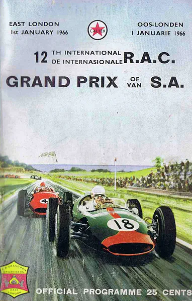 1966-01-01 | South African Grand Prix | East London | Formula 1 Event Artworks | formula 1 event artwork | formula 1 programme cover | formula 1 poster | carsten riede